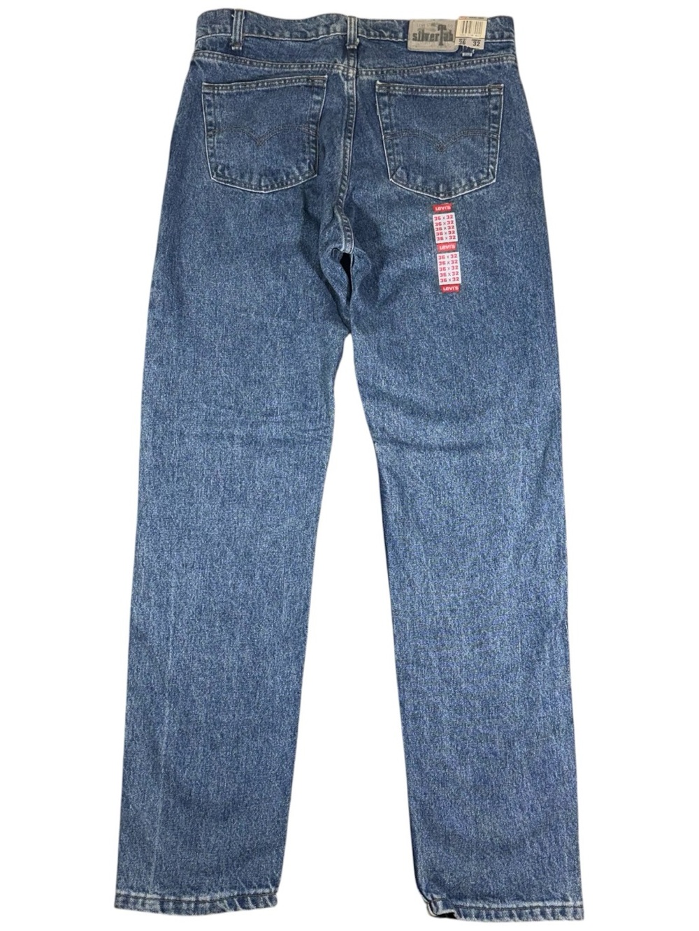 Levi’s SilverTab Straight Jeans Blue Men’s 36X32 New With Tags Deadstock Flawed